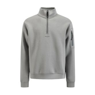 Murphy & Nye Scrupper Quarter-zip Sweatshirt - Heren - Sweatshirts & Hoodies - Grijs - Maat: S Spandex