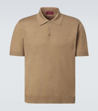 Gucci Polo de seda y algod&oacute;n con GG