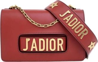 Dior Pre-owned Cross Body Bags, female, Red, Size: ONE SIZE Pre-owned Leather Flap Bag