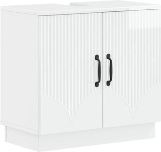 vidaXL Mueble De Lavabo Para Ba&ntilde;o Hoorn Blanco Brillante Vidaxl