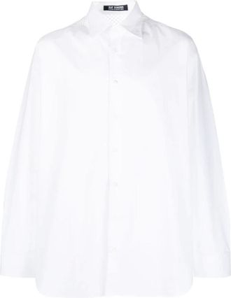 Raf Simons Formal Shirts, male, White, S, White Mesh Cotton Shirt