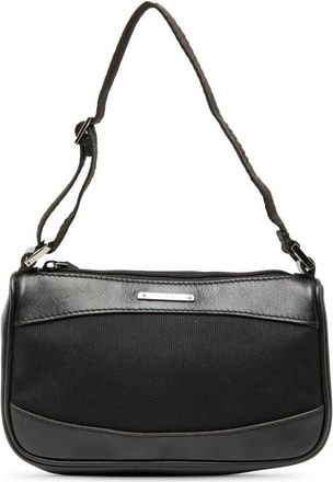 Gucci Pre-owned Gucci Leather Trimmed Canvas Shoulder Bag Ladies U3H0GXG4JRYT8Y08