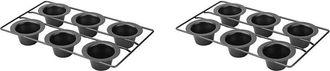 OEM Moldes Antiadherentes Para 6 Moldes De Popover, Muffins, Cupcakes Y Pudines, Ideales Para Hornear En El Horno. Perfectos Para Frittatas, Muffins, Quic