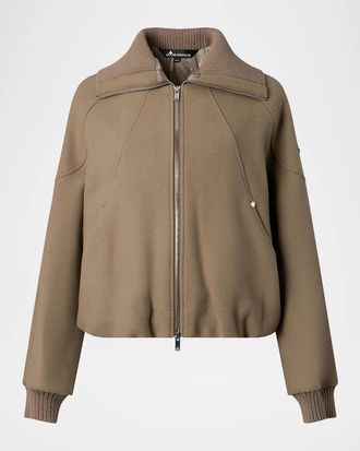 Moose Knuckles Grid 3-In-1 Wool Bomber Jacket