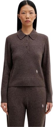 Sporty & Rich SRC Cashmere Sweater - Dames - Cashmere truien - Bruin - L - Wol - Truien & Vesten