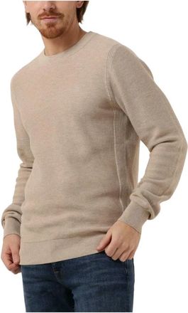 Dstrezzed Heren Crew Melange Slub Sweater - Heren - Ronde hals truien - Bruin - XL - Truien & Vesten