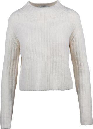 Max Mara Aloa Maglione - Dames - Ronde hals truien - Wit - M - Wol - Truien & Vesten