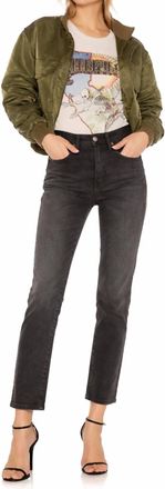 Re/Done Double Needle Crop Jeans In Universal Coal