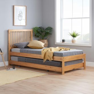 Birlea Buxton Trundle Bed in Brown | Size: Single