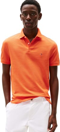 Tommy Hilfiger Mens Short Sleeve 1985 Regular Fit Polo Shirt, Orange (Brilliant Orange), S