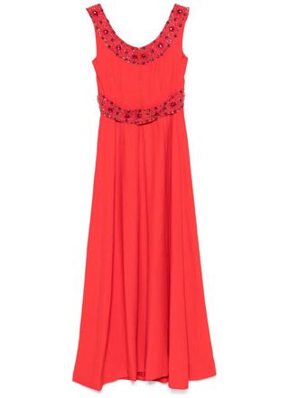 A.N.G.E.L.O. Vintage Cult 1960s maxi-jurk met stras - Rood