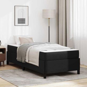 vidaXL Estructura De Cama Con Colch&oacute;n Con Colch&oacute;n Negro 90 X 190 Cm Vidaxl