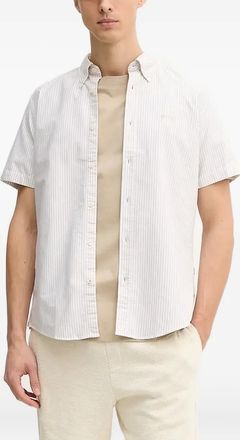 BOSS Camicia a righe a maniche corte - Bianco