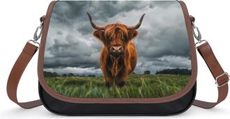 Generic Highland Cow in The Scottish Highlands Crossbody Bags for Women Shoulder Messenger Bag Purse Handbags