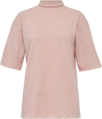 Jil Sander mock-neck cashmere T-shirt - Pink