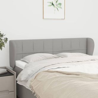 vidaXL Cabecero De Tela Gris Claro 147x23x78/88 Cm Vidaxl