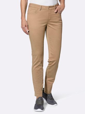 Casual Looks 5-Pocket-Hose CASUAL LOOKS, Damen, Gr. 38, Normalgr&ouml;ssen, braun (camel), 97% Baumwolle, 3% Elasthan, unifarben, Hosen 5-Pocket-Hose