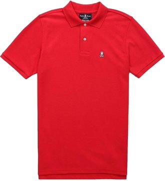 Psycho Bunny Classic Polo Brilliant Red Mens Shirt B6K001CRPC-BRI