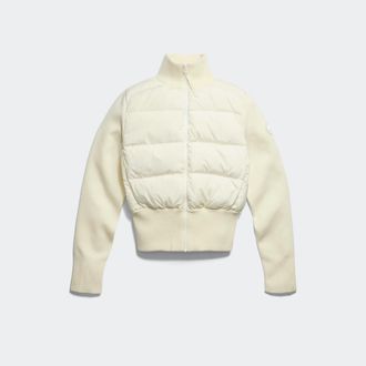 Canada Goose HyBridge Wide Quilt Knit Jacket Tonal Disc (Women, Cottongrass, XS)