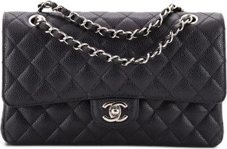 Chanel Classic Double Flap Bag Quilted Caviar Medium shoulder bag - Zwart