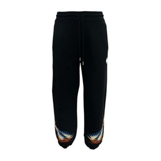 Marcelo Burlon Sweatpants, male, Black, Size: M Slim Fit Trousers