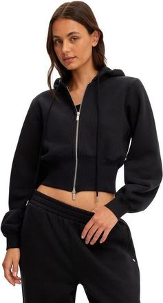 Cotton On Womens Active Fleece Contour Zip Through in Black at Nordstrom, Size X-Large
