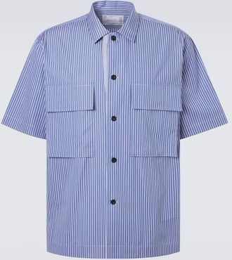 sacai Striped cotton poplin shirt