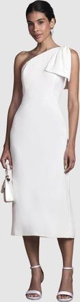 Coast Bow One Shoulder Midi Wedding Dress in Ivory at Nordstrom, Size 12