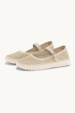 Ilse Jacobsen Womens Mary Jane Flats Shoe In Kit White