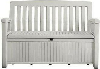 Keter Chalet Y Jard&iacute;n Patio Bench Ba&uacute;l, 227 Liters L, Color Blanco, 227 L