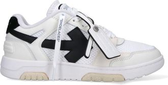 Off-white Minimalist White Sneakers With Textural Details