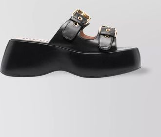 Moschino cut-out detailing platform wedge sandals