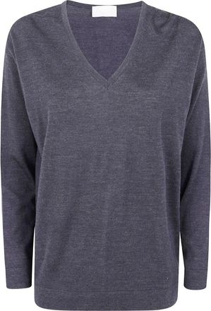 Drumohr Long Sleeve V-Neck Extrafine Sweater