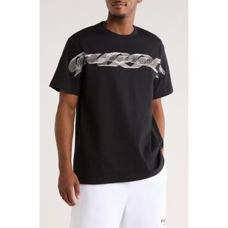 Purple Blurred Lines Cotton Graphic T-Shirt in Black at Nordstrom, Size X-Large