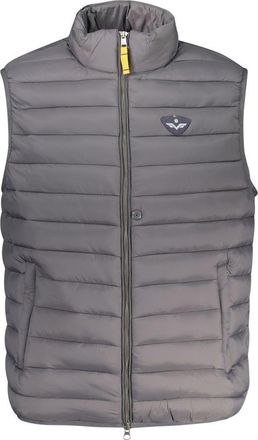 Armata Di Mare Mens Hooded Puffer Jacket With Zip Closure - Grey Nylon - Size 3XL