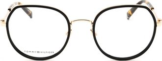 Tommy Hilfiger TH2096 Metal Round-Frame Eyeglasses - Black