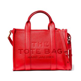 Marc Jacobs De Leren Medium Tote Bag - Dames - Shoppers - Rood - ONE Size - Leer - Tassen