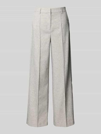 Vero Moda Hose mit Leinen-Anteil und L&auml;ngsn&auml;hten Modell RIU in Hellgrau, Gr&ouml;&szlig;e 34