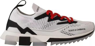Dolce & Gabbana Sport Stretch Sneakers - Heren - Sneakers - Wit - 47 EU - Polyester - Schoenen