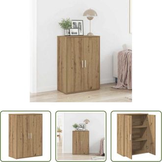 vidaXL vidaXL Credenza in legno multistrato - Credenza Rovere artigianale 60 x 31 x 84 cm Legno multistrato