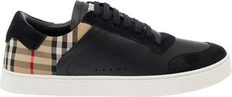 Burberry Controleer Sneakers - Heren - Sneakers - Zwart - 44 EU - Leer - Schoenen