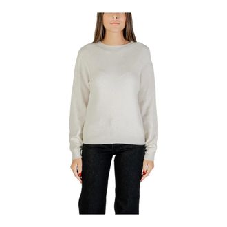 Liu Jo Truien & Vesten, Dames, Wit, L, Polyester, Ronde Hals Gebreide Kleding