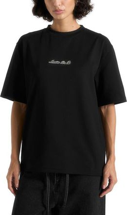 Mani&egrave;re De Voir Unisex Signature Relaxed Fit Cotton T-Shirt in Black at Nordstrom, Size Medium