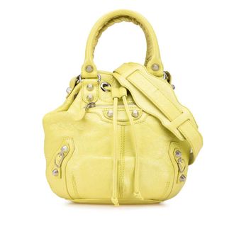 Balenciaga Pre-owned Balenciaga Lambskin Motocross Giant 12 Pompon Bag Ladies O3HKA2SFP7G8EGQ9