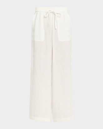 TWP Main St. Washed Hemp Denim Wide-Leg Pants