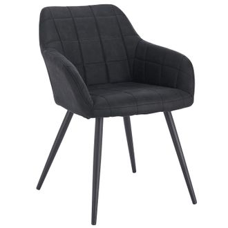 Woltu Woltu - 1 X Sillas De Comedor Nordicas Estilo Vintage Juego De 1 Silla De Cocina Silla Tapizada Con Reposabrazos Tapizadas Tela Estructura De Metal An