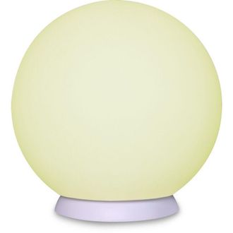 Majestic Lampada da Esterno Ricaricabile Lucilla, Plastica, Bianco, 30x30x30 cm