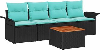 vidaXL Conjunto De Sof&aacute;s De Jard&iacute;n 5 Uds. 4-n&uacute;mero De Plazas Vidaxl