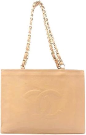 Chanel Pre-owned Deccoco Mark Lambskin Tote Bag - Pre-owned - Mujer - Beige - ONE SIZE