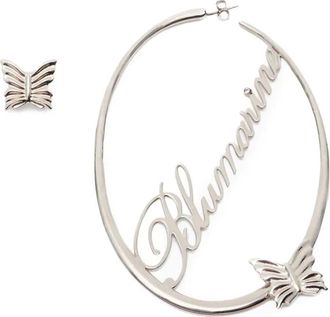 Blumarine Orecchini con logo - Argento